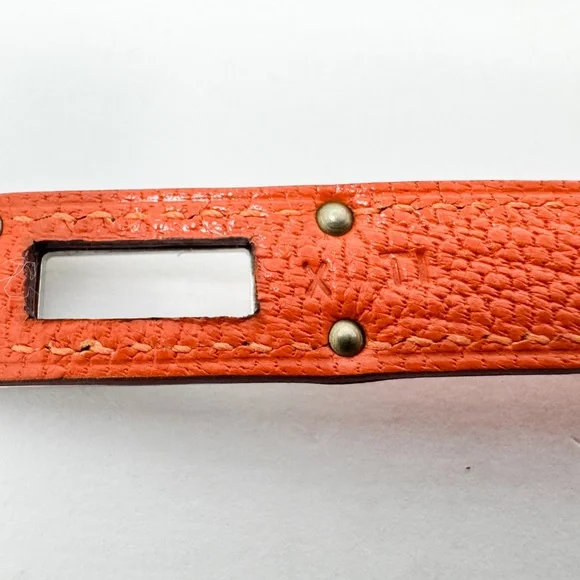 Hermes PHW Chevre Orange Poppy Kelly Longue Wallet - Picture 10 of 10